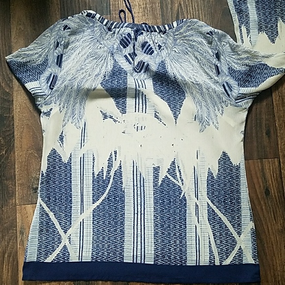 Rose & olive small Sheer Tassel Boho Feather top - Picture 8 of 8